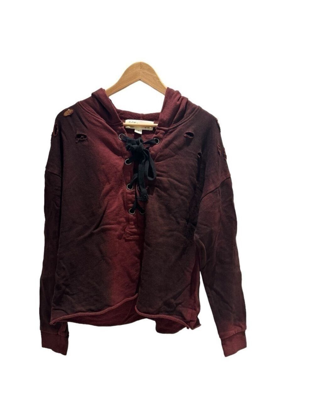 VINTAGE HAVANA distressed hooded sweatshirt - size S